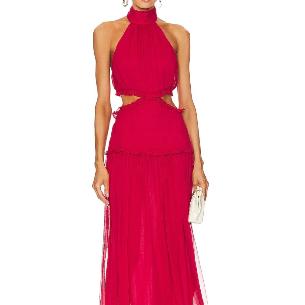 Marquis High Neck Cut Out Midi Dress - Shona Joy (Revolve)